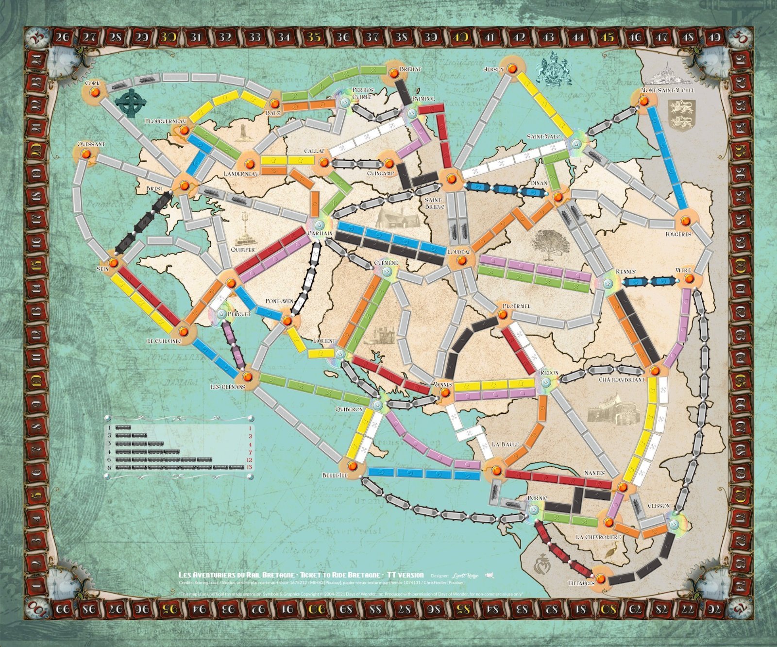 Les Aventuriers du Rail Bretagne - Version TT
