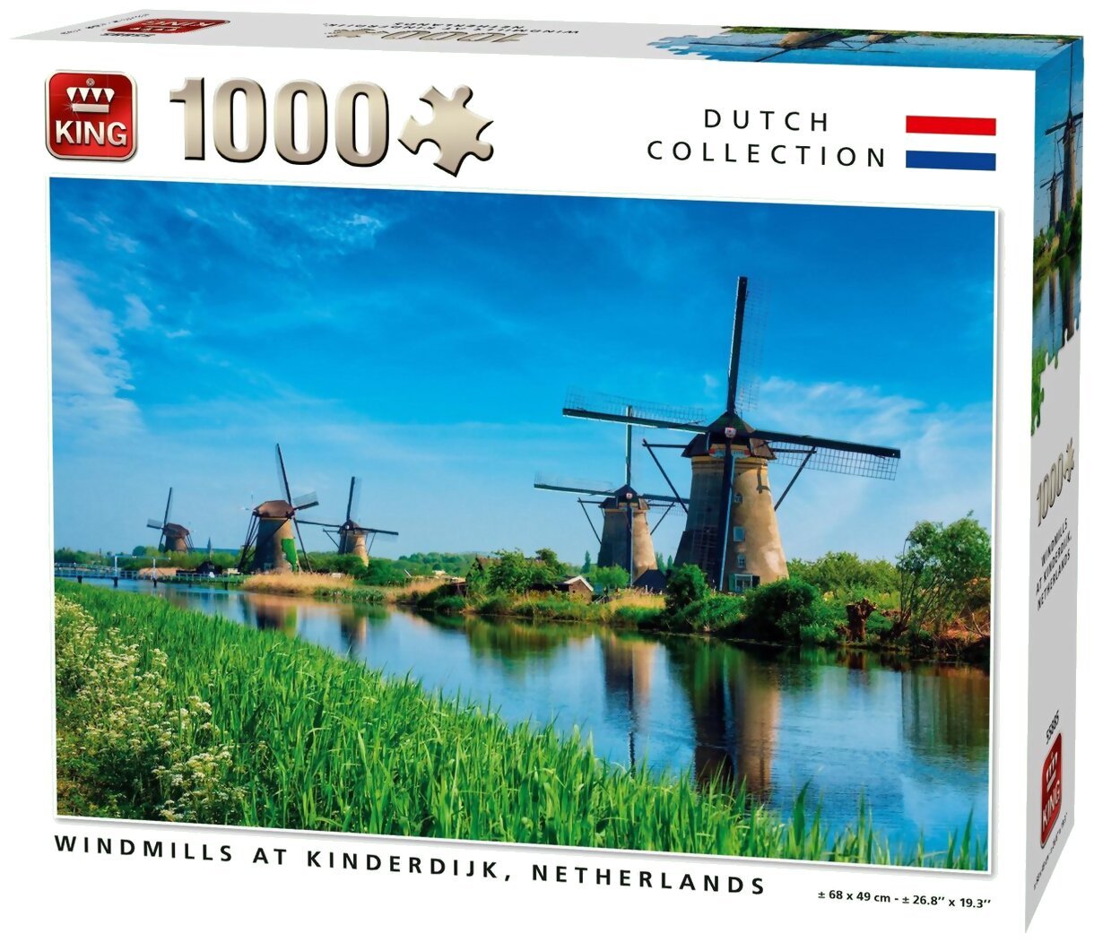 Puzzle - Windmills at Kinderdijk, Netherlands - 1000 Pièces