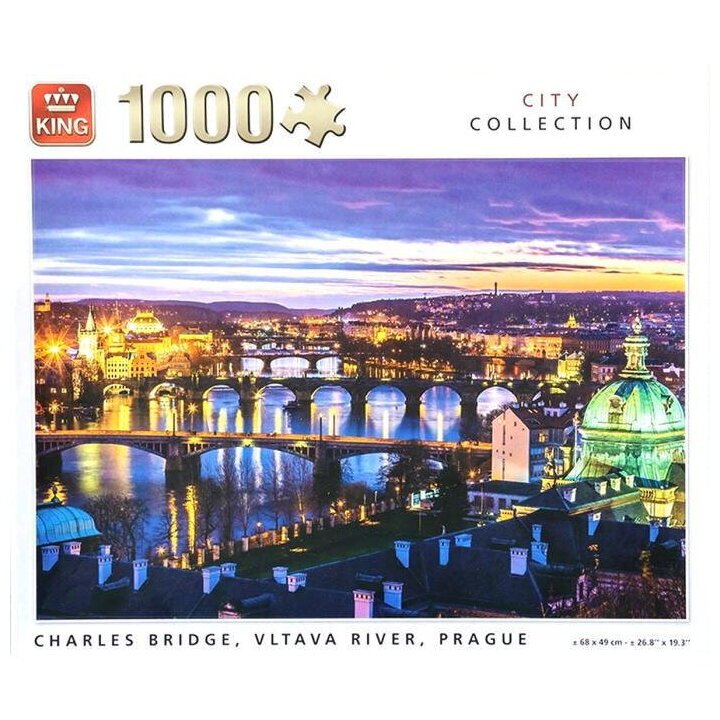 Puzzle - Charles Bridge, Vltava River, Prague - 1000 pièces