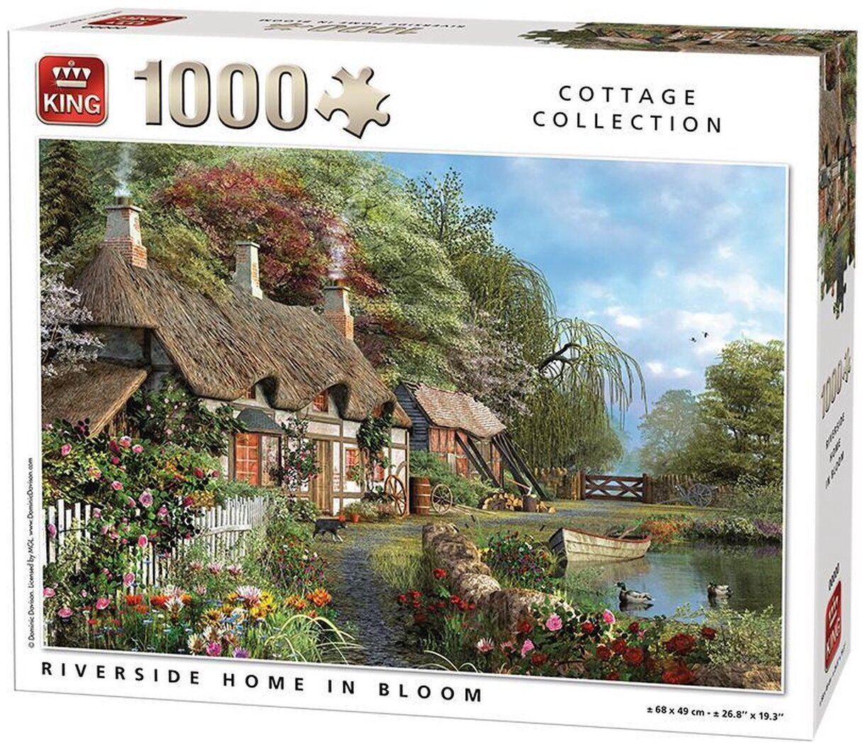 Puzzle - King Riverside Home In Bloom - 1000 Pièces