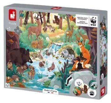 Puzzle - Les Empreintes Des Animaux - 81 pièces