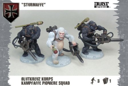Dust Tactics - Blutkreuz Korps Kampfaffe Pioniere Squad - "Sturmaffe"