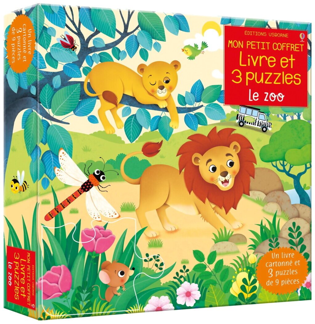 Mon Petit Coffret Livre Et 3 Puzzles - Le Zoo