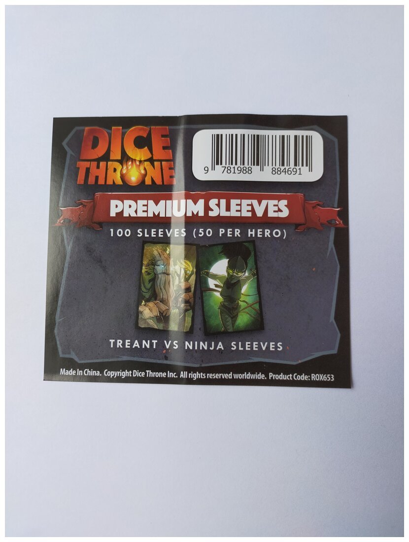 Dice Throne - Premium Sleeves - Treant vs Ninja
