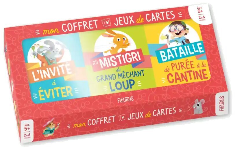 Mon coffret Jeux de cartes - Le mistigri du Grand Méchant Loup - Bataille de purée à la cantine - L'invité à éviter