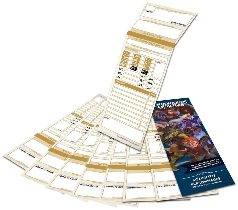 Chroniques Oubliées Fantasy - Mémentos de Personnages - 2e édition