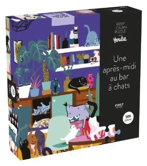 Puzzle - Une après-midi au bar à chats - 500 pièces