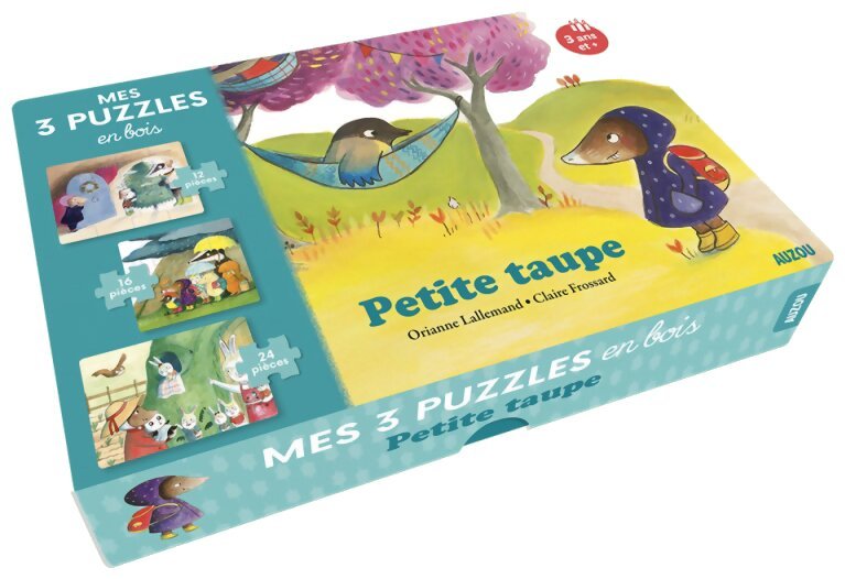 Mes 3 puzzles en bois - Petite taupe