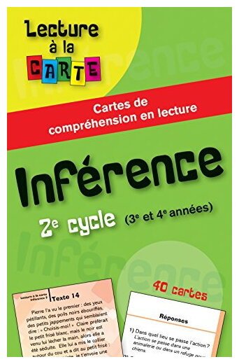 Inférence 2e Cycle - Cartes De Compréhension En Lecture