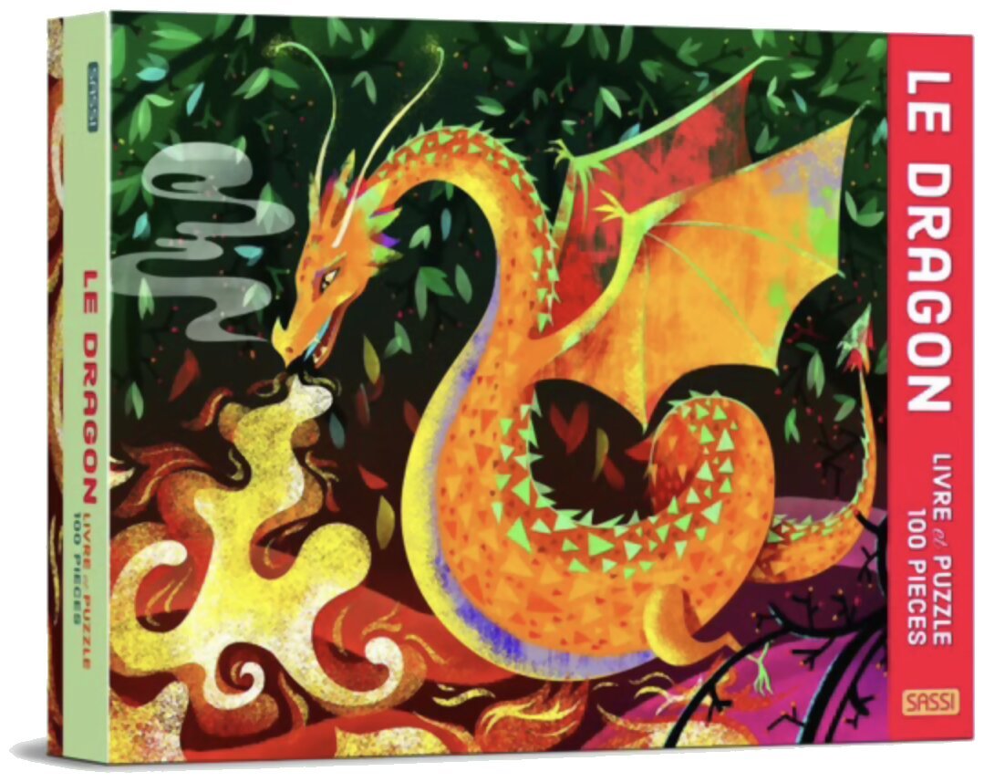 Le Dragon : Livre + Puzzle 100 pièces