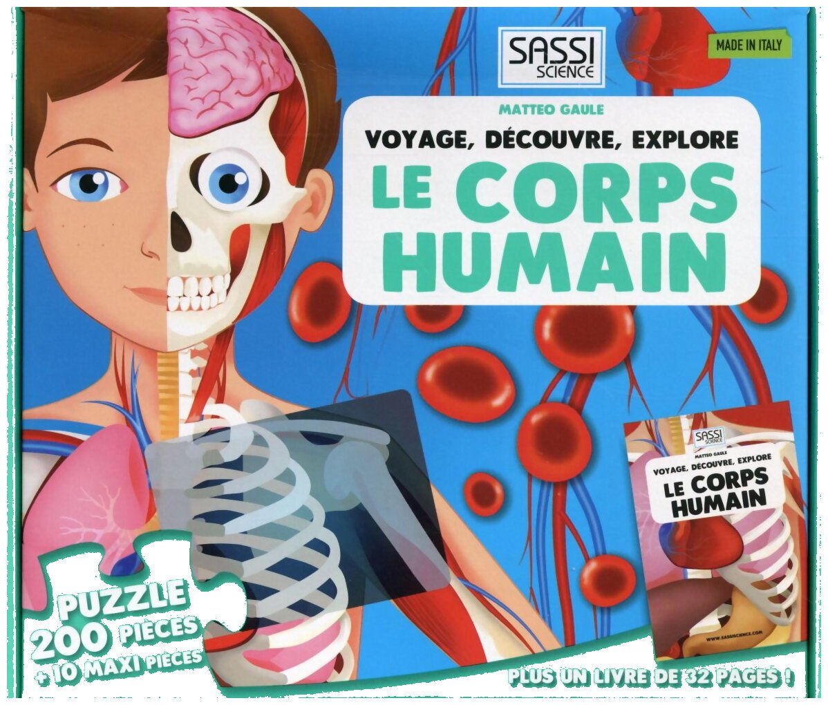 Puzzle - Voyage, Découvre, Explore - Le Corps Humain - 200 Pièces