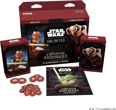 Star Wars Unlimited - Kit De Démarrage - Ahsoka Tano & Le Général Grievous - Crépuscule de la République