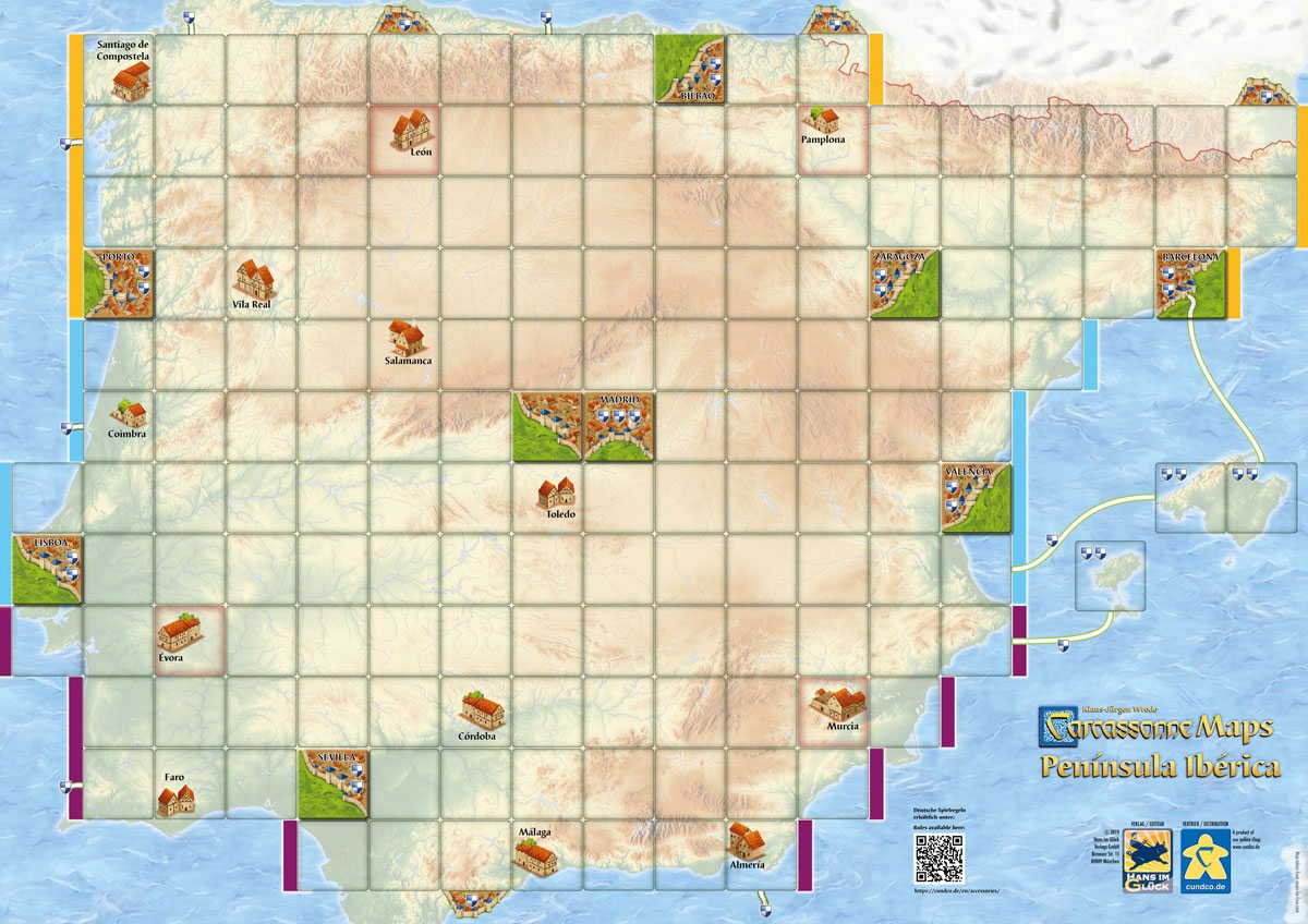 Carcassonne Maps : Péninsule Ibérique