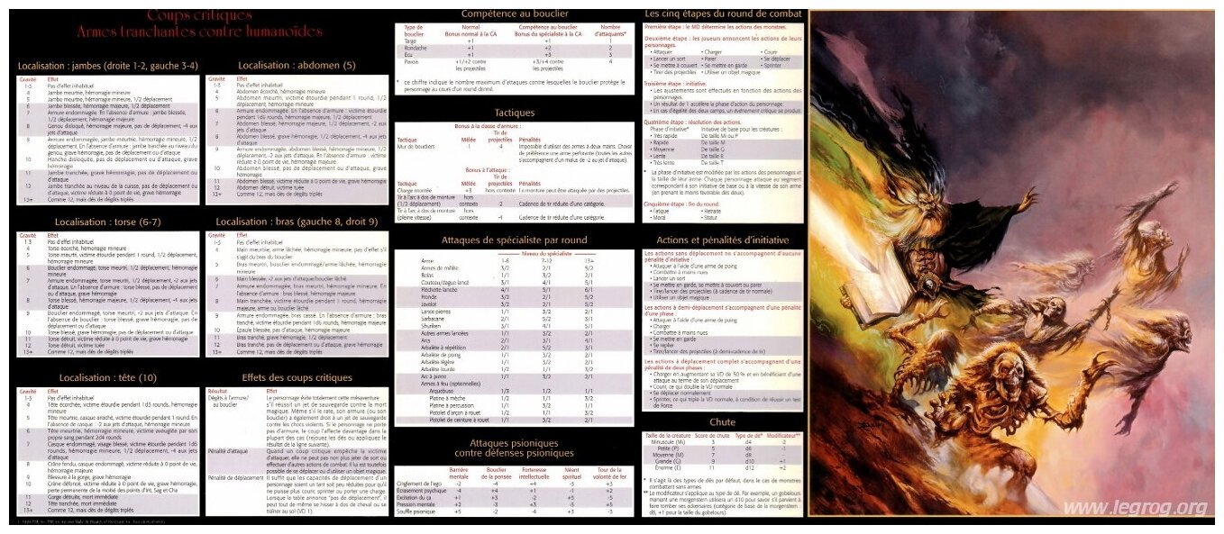 AD&D2 - Ecran Du Maître De Donjon