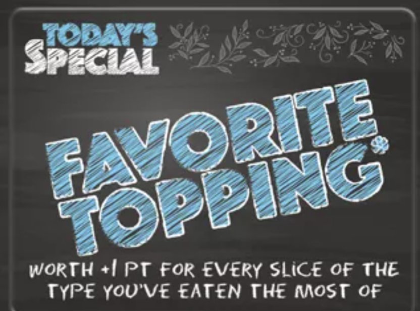 New York Slice : Favorite Topping