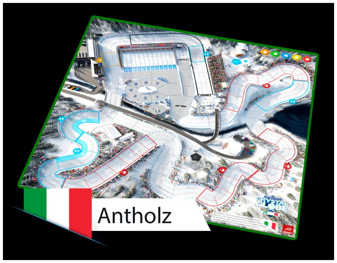 Biathlon Crystal Globe - Double-Pistes Antholz-Anterselva + Multivers Stadium