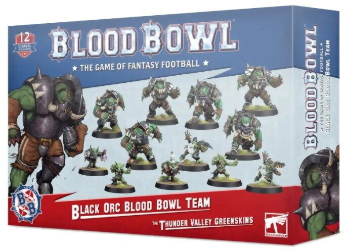 Blood Bowl - Black Orcs Team - The Thunder Valley Greenskins