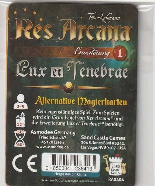 Res Arcana - Lux et Tenebra - Pack de mages alternatifs