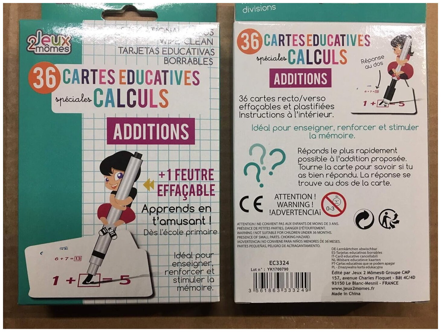 Photo: Cartes Educatives Spéciales Calculs Divisions