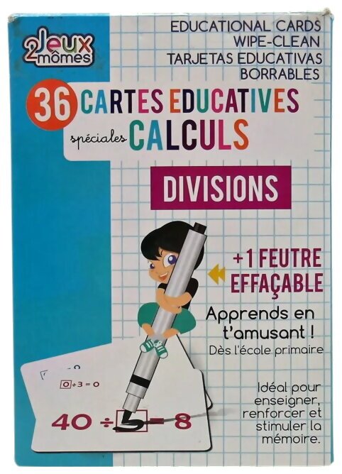 Cartes Educatives Spéciales Calculs Divisions