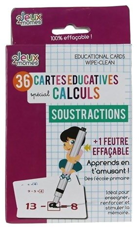 Cartes Educatives Spéciales Calculs Soustractionss
