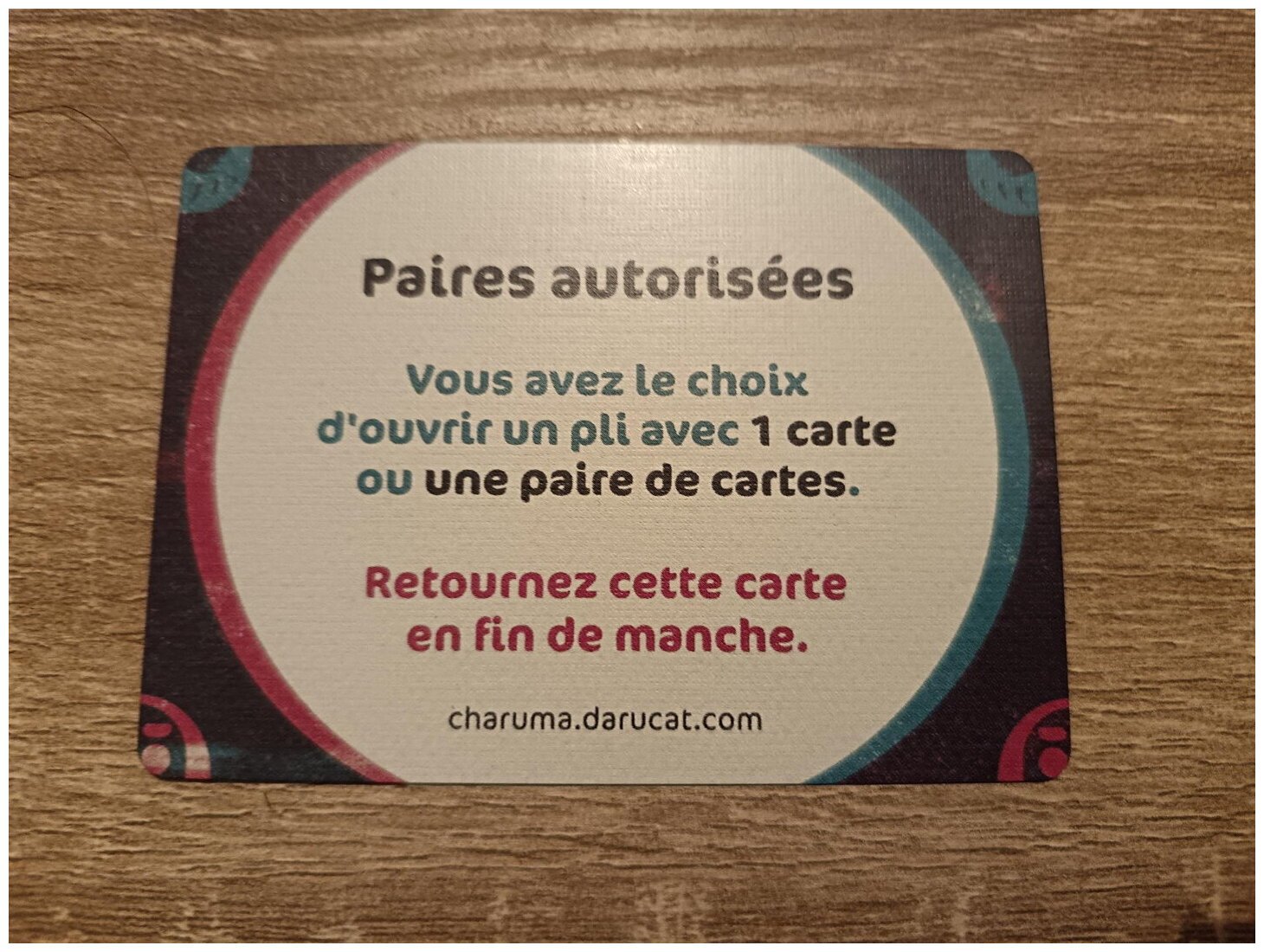 Charuma - Paires Autorisées / Paires Interdites