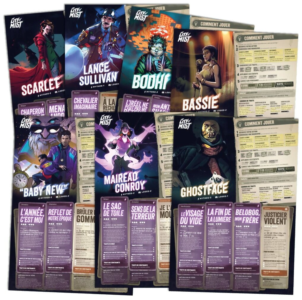 City of Mist - Pack de Personnages 2