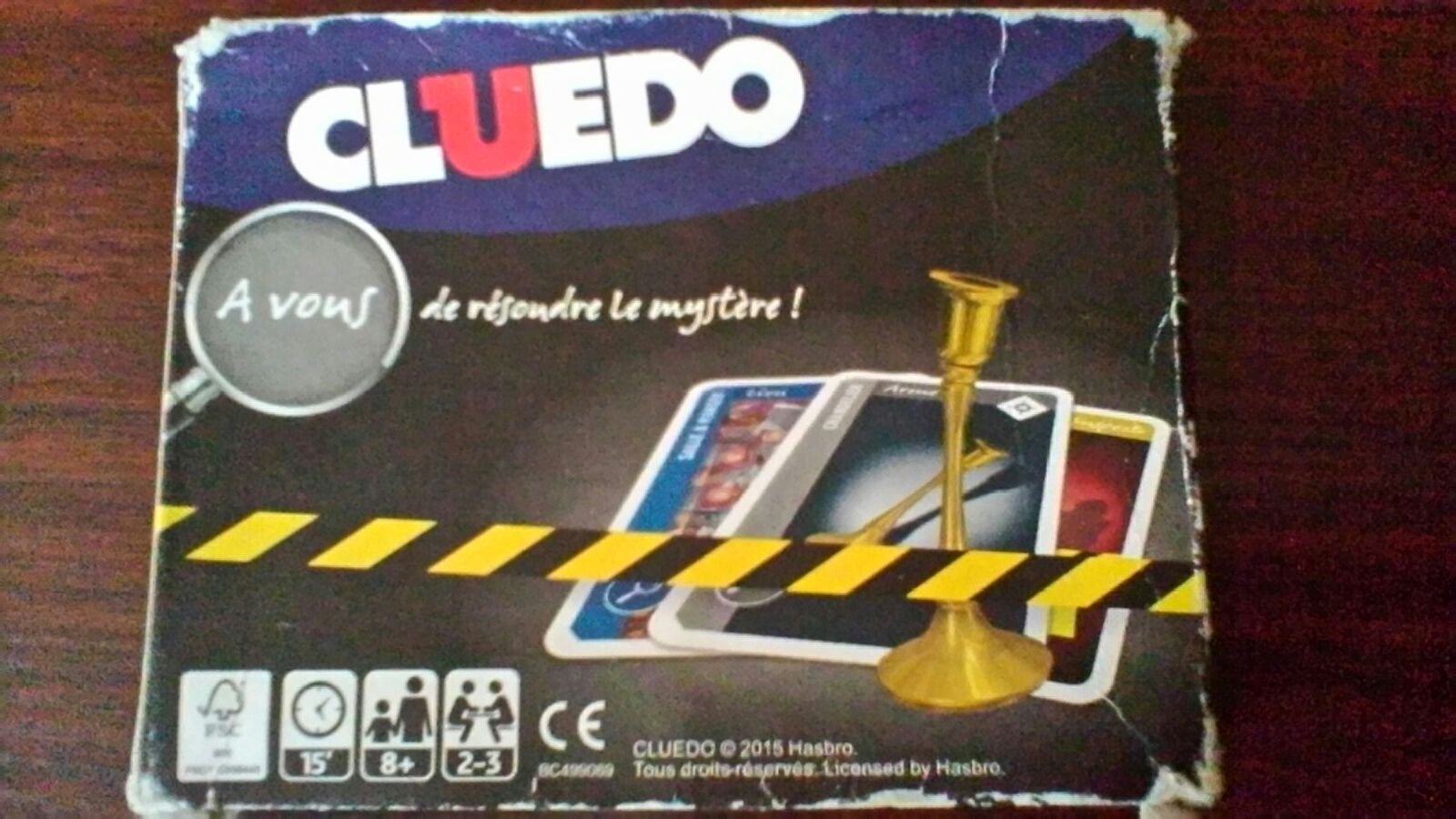 Cluedo le jeu de cartes