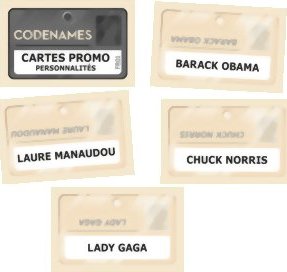 Codenames : Cartes Promo personnalités #1 — Édition 2017