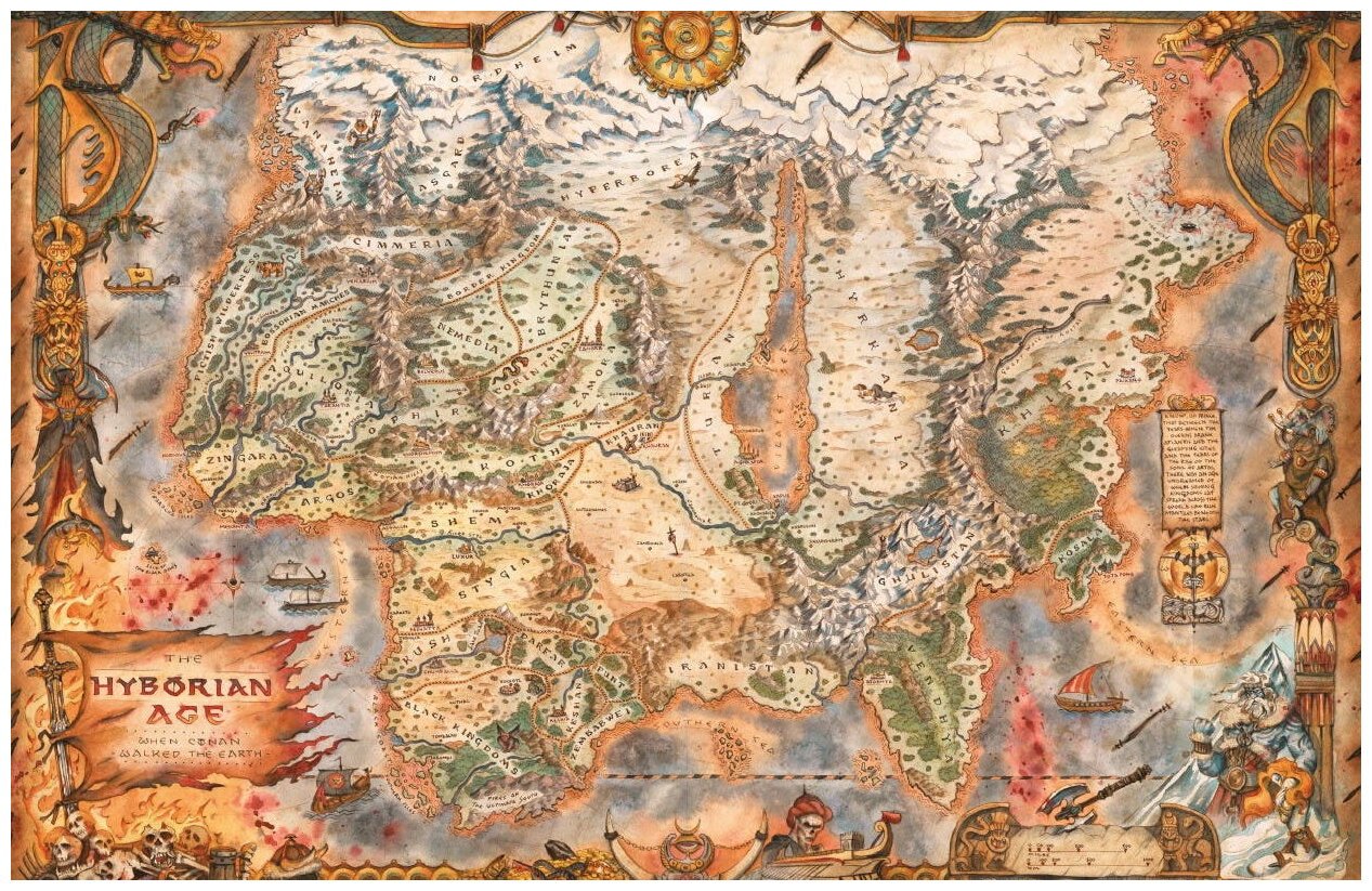 Conan - Hyborian Age Cloth Map