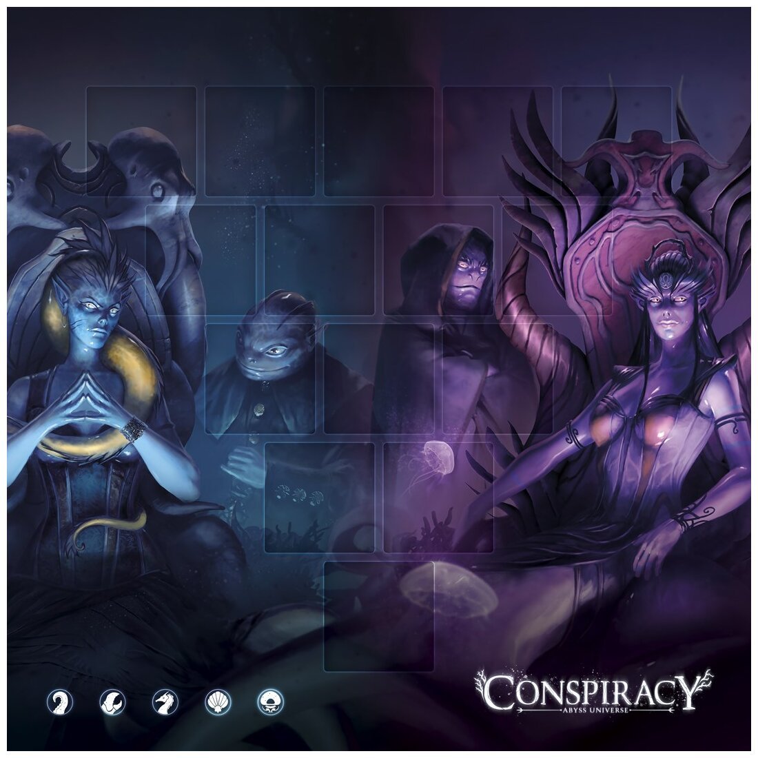 Conspiracy - Tapis de jeu Politiciens & Mages - Abyss Universe
