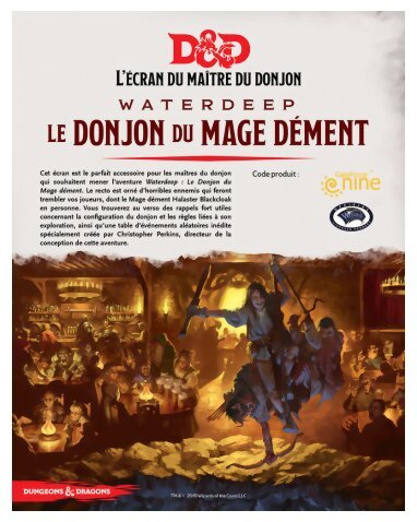 D&D5 - Waterdeep - Le Donjon du Mage Dément - Écran du Maître du Donjon