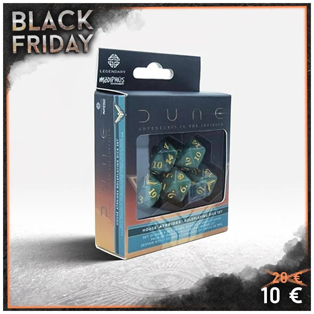 Dune Aventures Dans L'imperium - Set De Dés Atréides