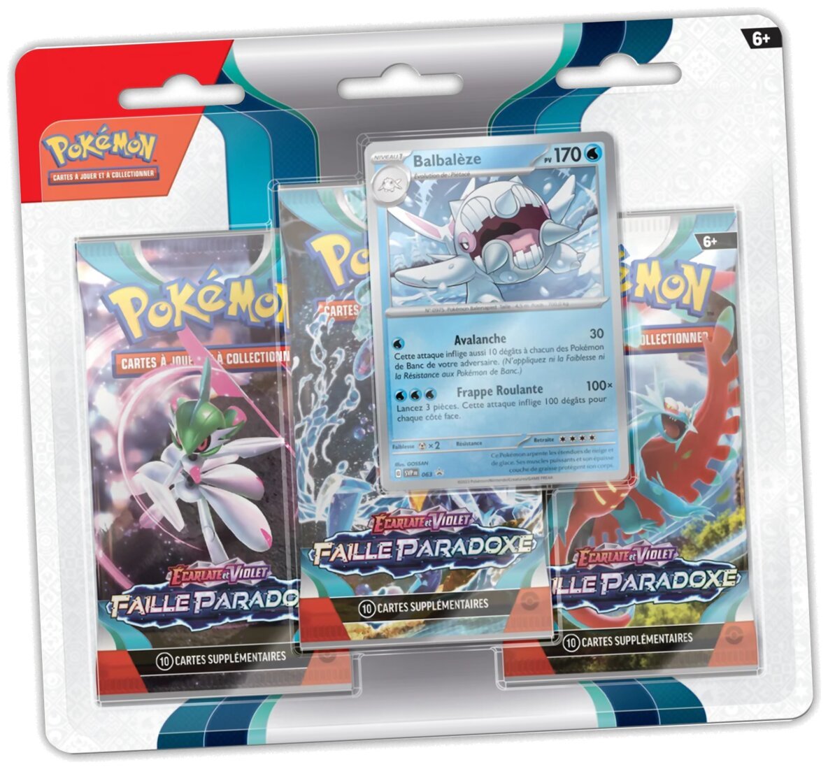 Pokémon JCC - Pack de 3 boosters - Balbalèze - Faille Paradoxe