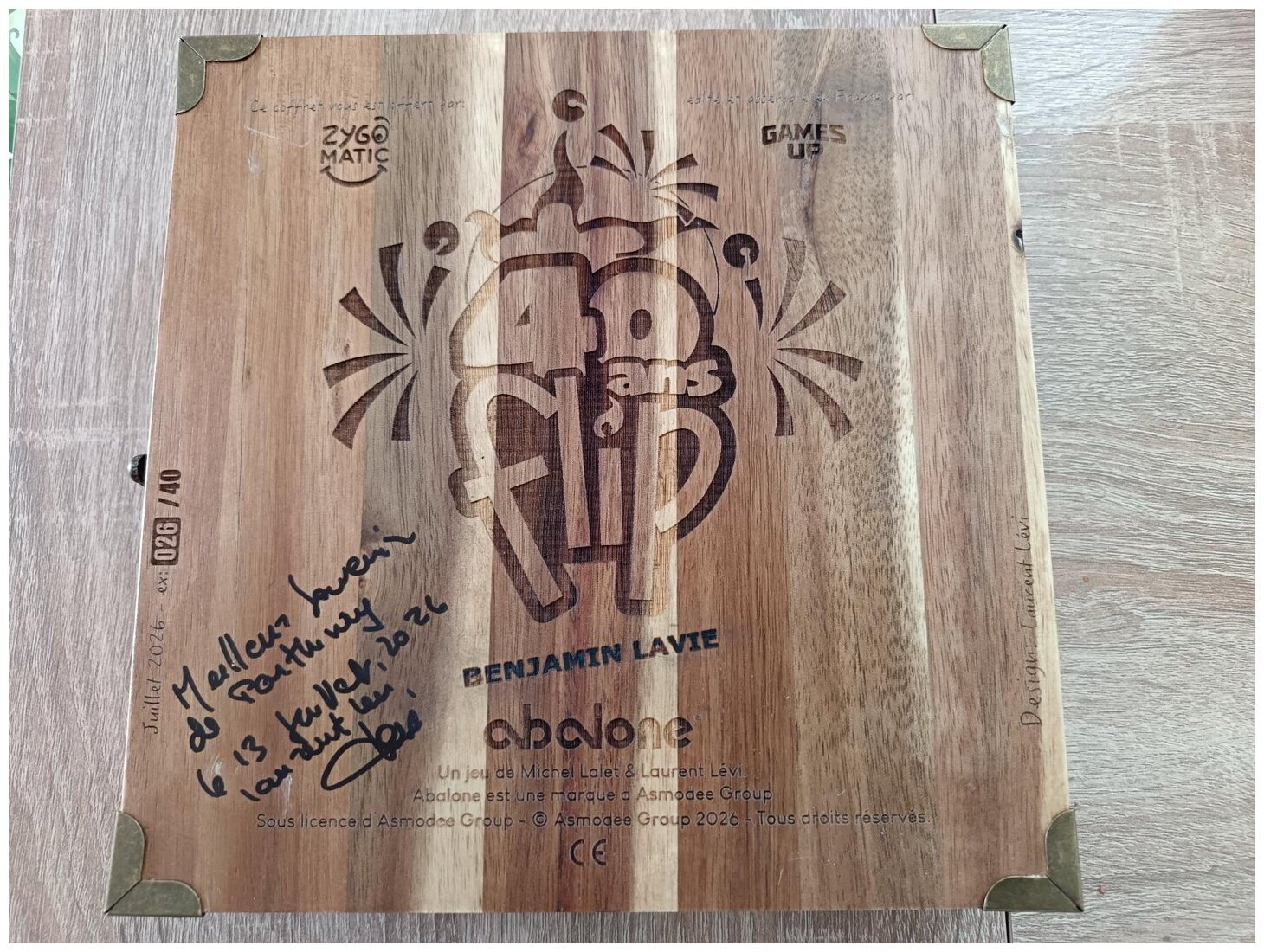 Abalone Coffret En Bois "40Ème Anniversaire Du Flip"