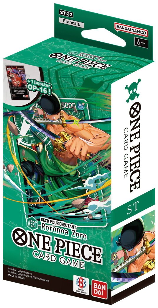 One Piece Le Jeu De Cartes -  Roronoa Zoro - Deck Pour Débutant 32