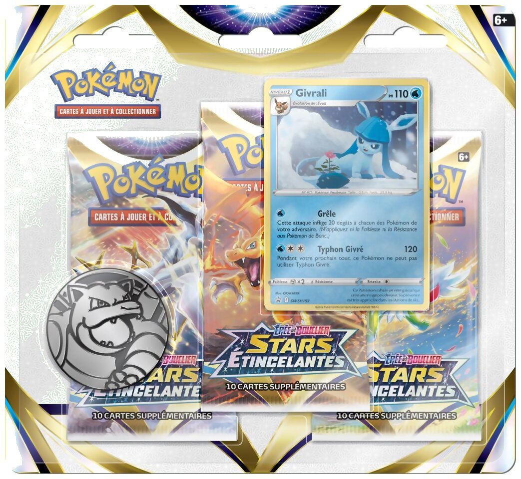 Pokémon JCC - Pack De 3 Boosters - Givrali - Stars Étincelantes