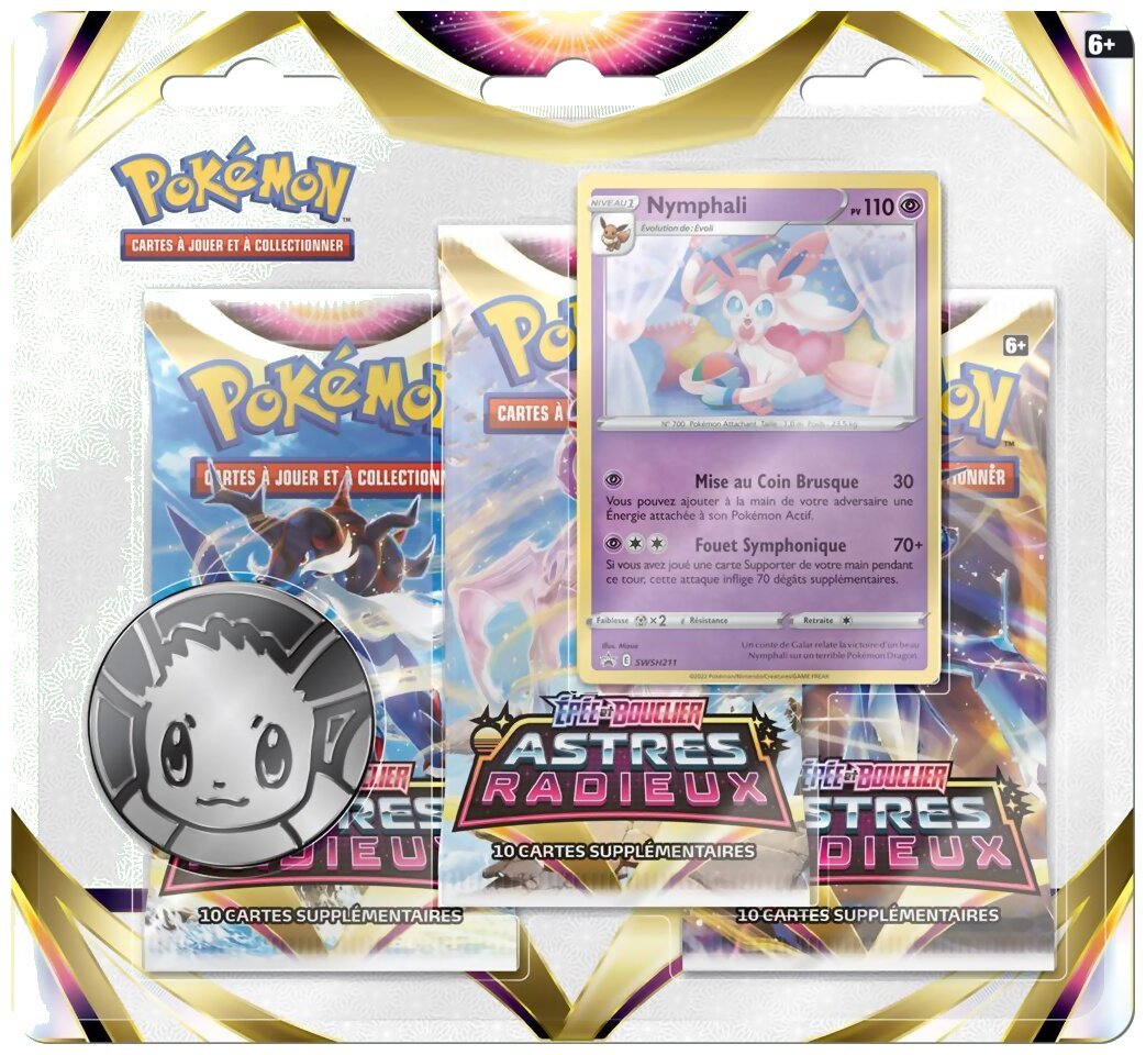 Pokémon JCC - Pack de 3 boosters - Nymphali - Astres Radieux