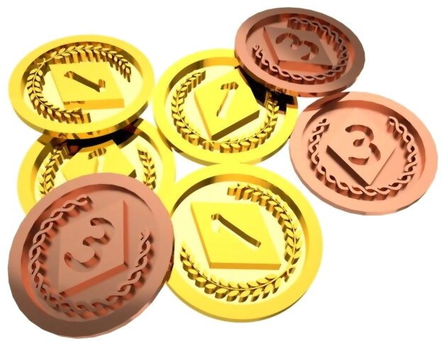 Gems of Iridescia - Metal Coin Upgrade Tokens