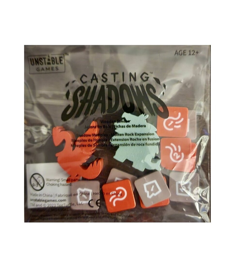 Casting Shadows - The Molten Rock - Wooden Tokens