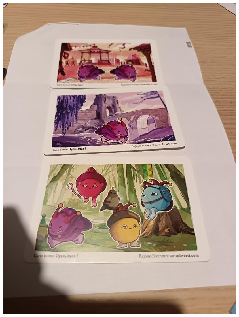 Oyez Oyez - 3 Cartes Woopie Violets