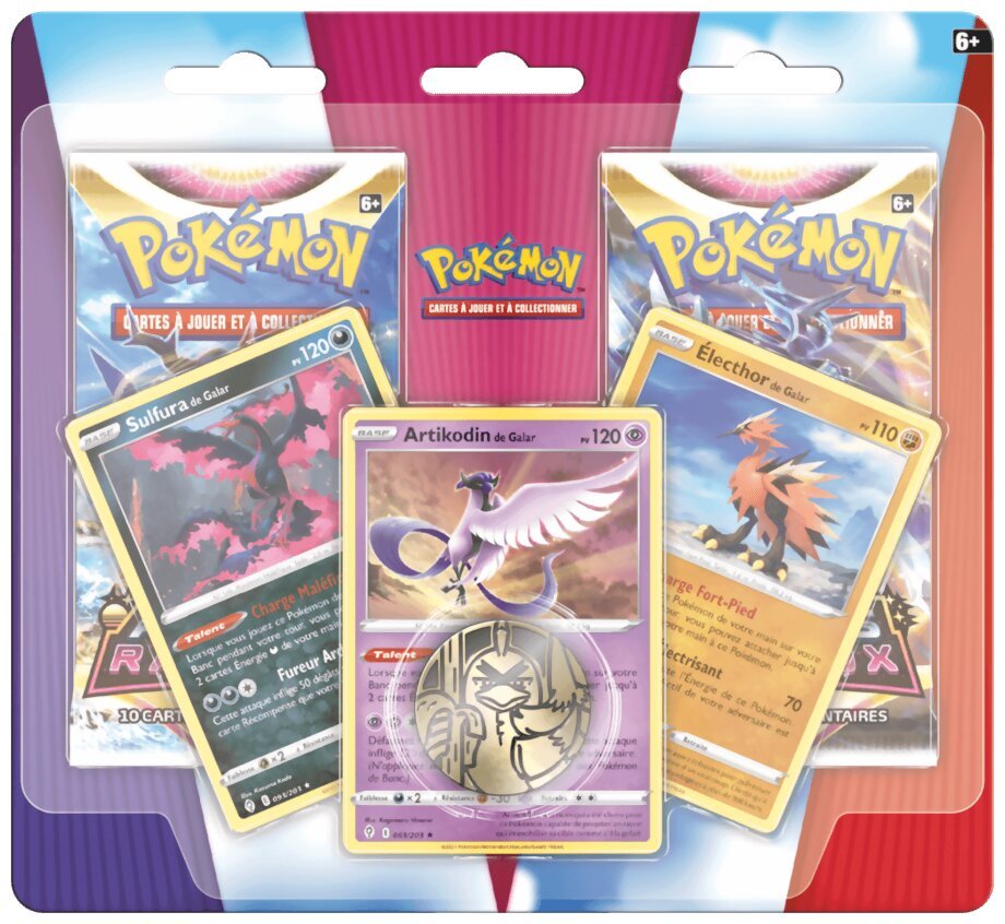Pokémon JCC - Pack De 2 Boosters - Artikodin & Électhor & Sulfura de Galar - Oiseaux de Galar