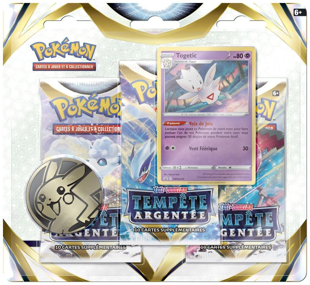 Pokémon JCC - Pack De 3 Boosters - Togetic - Tempête Argentée