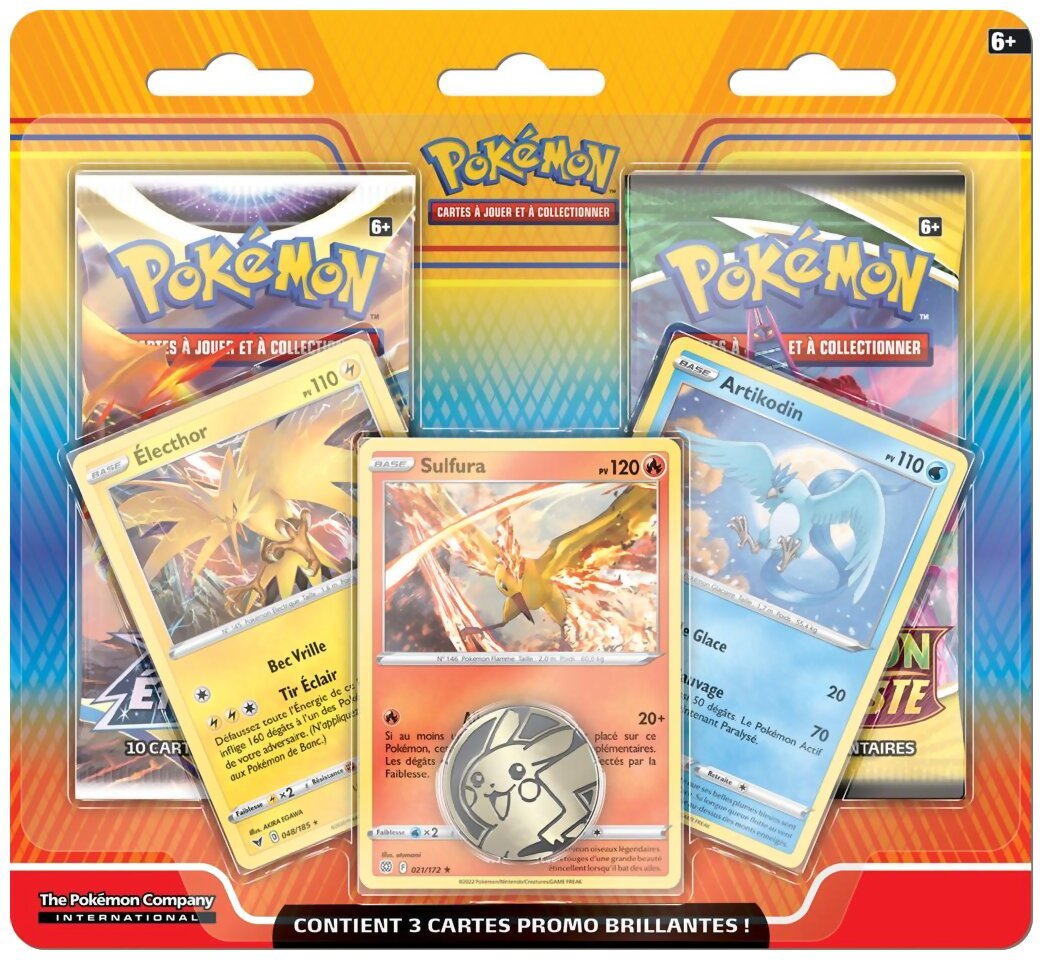 Pokémon JCC - Pack De 2 Boosters - Sulfura & Électhor & Artikodin - Oiseaux Légendaires