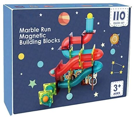 Marble run magnetic building blocks - 110 pièces