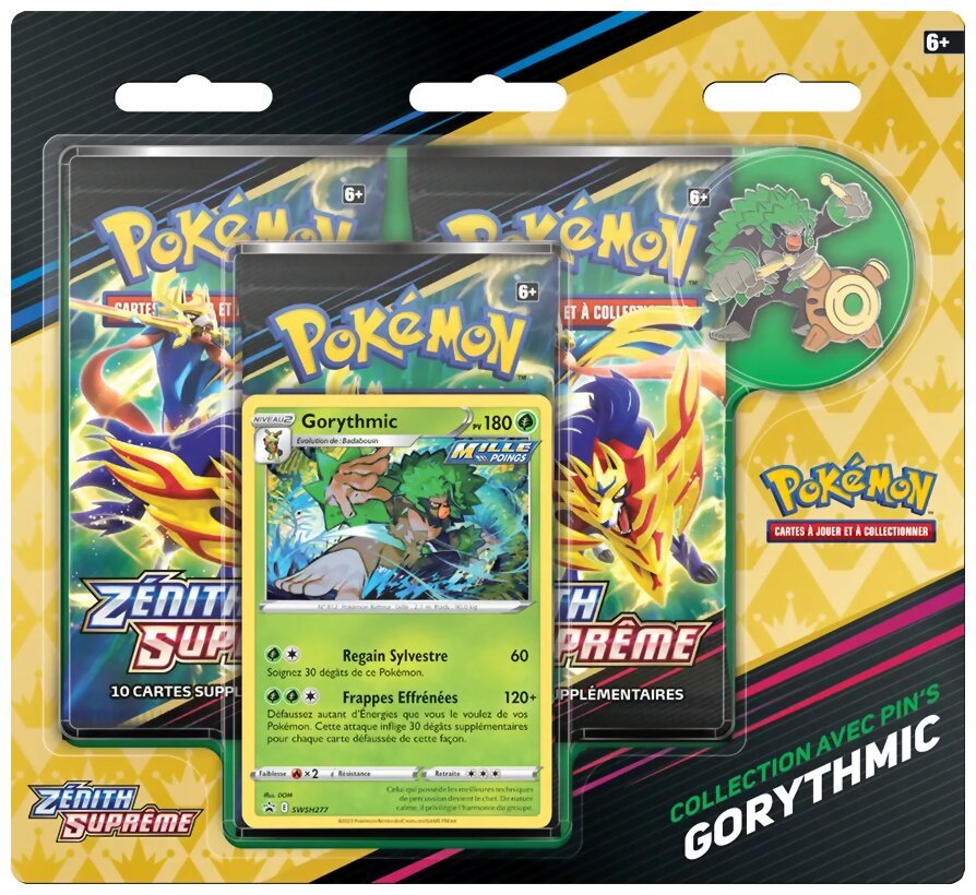 Pokémon JCC - Collection avec pin's - Gorythmic - Zénith Suprême