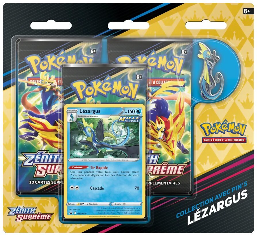 Pokémon JCC - Collection avec pin's - Lézargus - Zénith Suprême