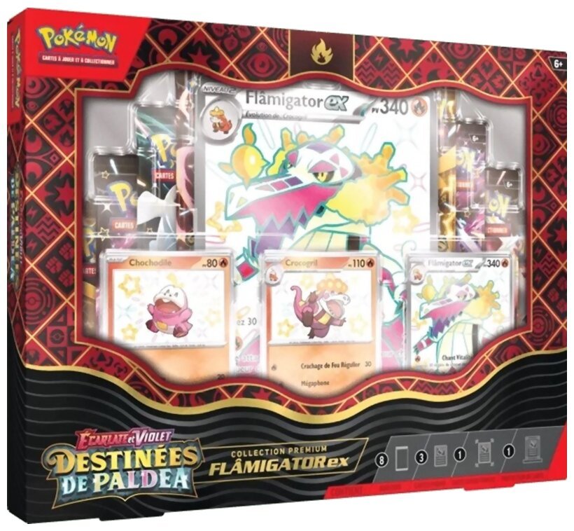 Pokémon JCC - Coffret Collection Premium - Flamigator-ex - Destinées De Paldéa