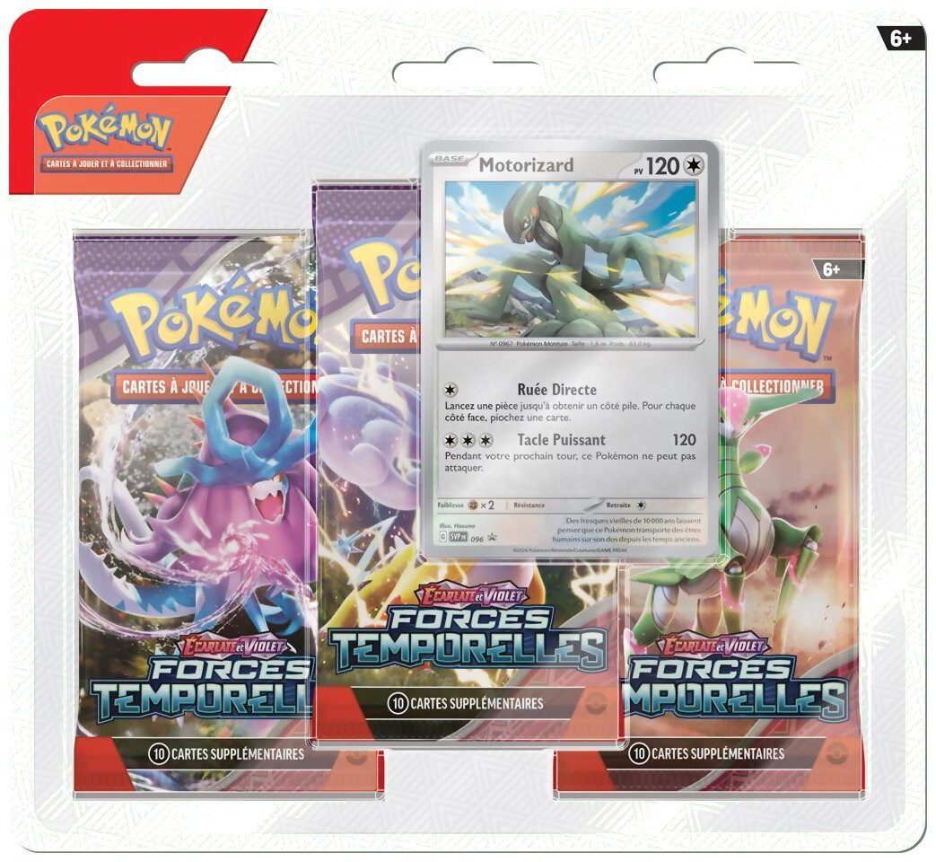 Pokémon JCC - Pack de 3 boosters - Motorizard - Forces Temporelles