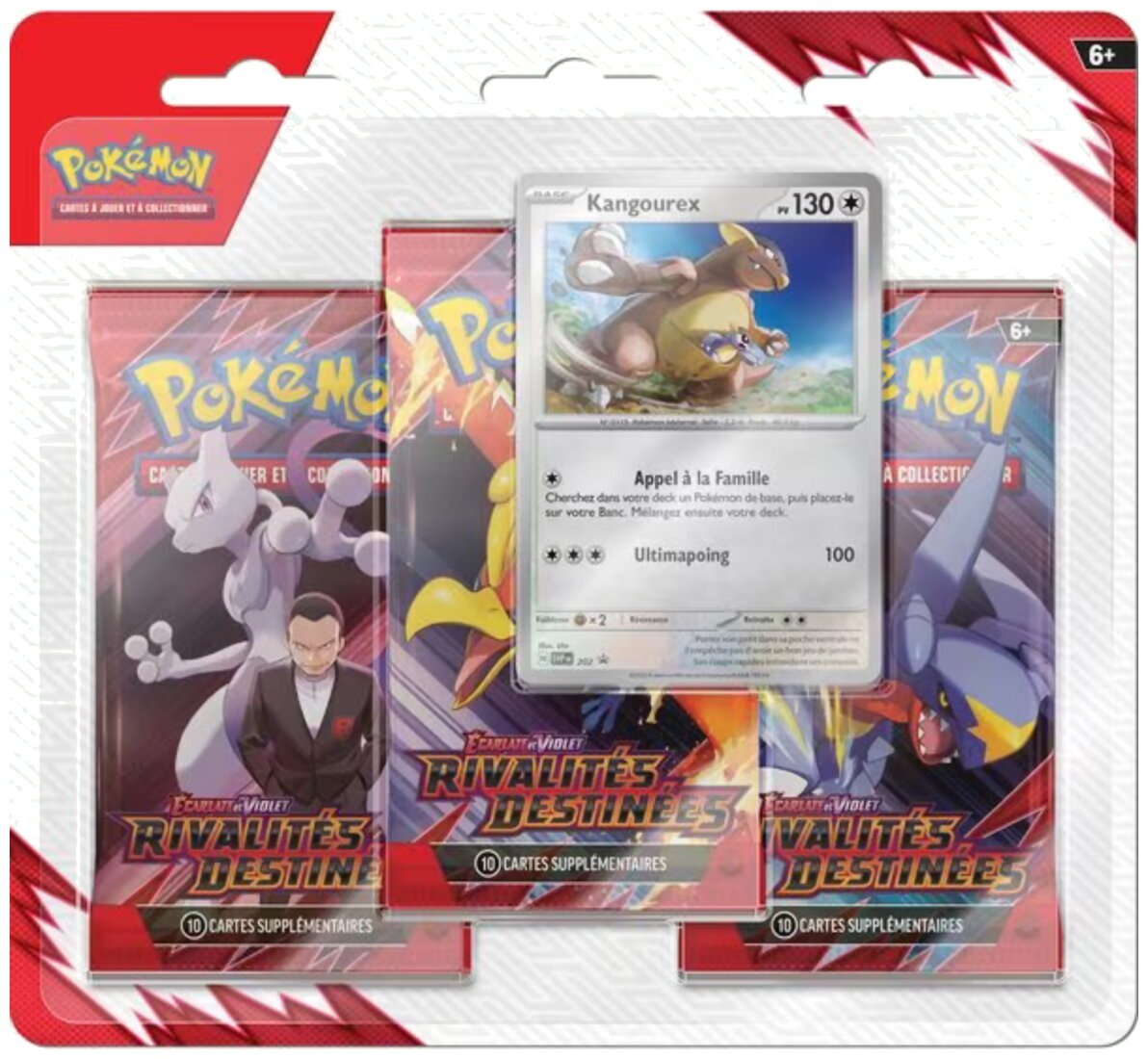 Pokémon JCC - Pack De 3 Boosters - Kangourex - Rivalités Destinées